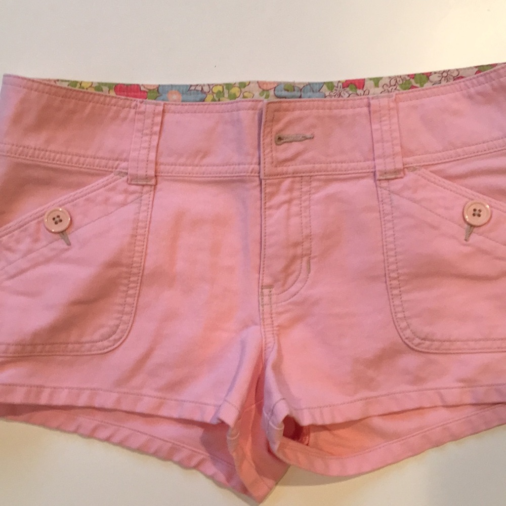 Baby pink Hollister Jean shorts